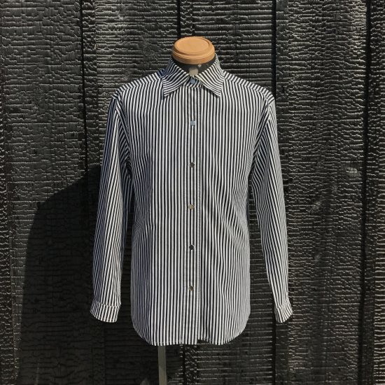 VUOKKO（ヴォッコ）vintage ストライプ模様（白×黒）シャツジャケット - ENN scandinavian design