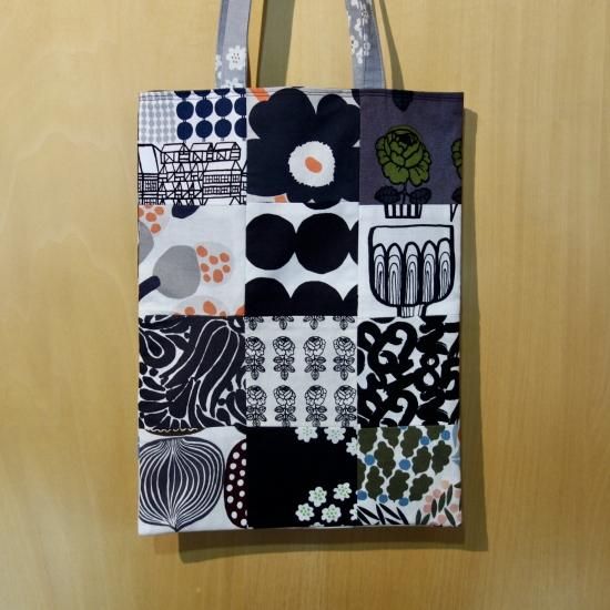 直営店に限定 marimekko（マリメッコ）パッチワークトートバッグ（黒系）- ENN バッグ