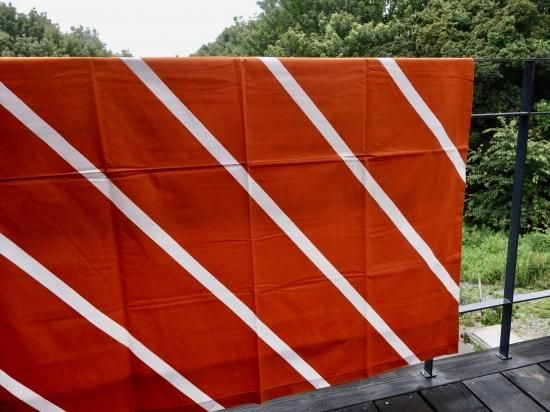 〈ヴィンテージ〉マリメッコ　marimekko ファブリック　BASSO marimekko “BASSO”（バッソ/レンガ色）vintage TEXTILE - ENN