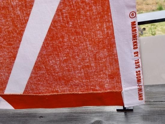 〈ヴィンテージ〉マリメッコ　marimekko ファブリック　BASSO marimekko “BASSO”（バッソ/レンガ色）vintage TEXTILE - ENN