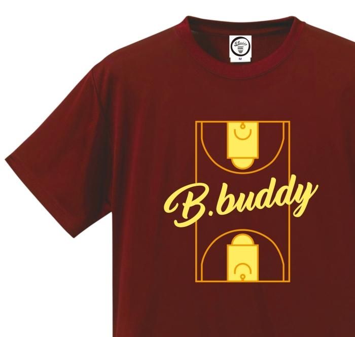 ST23-002 ALL COURT TEE（バーガンディー） - B.BUDDY
