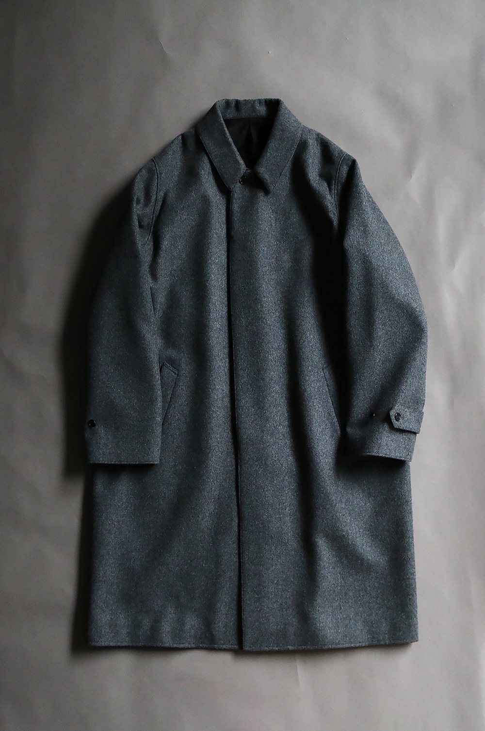 Wool cashmere soutien collar coat
