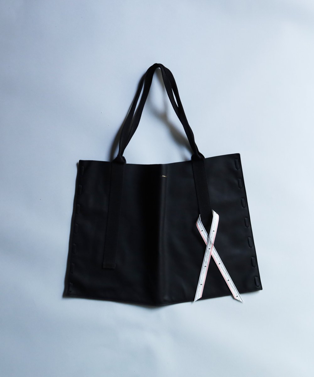 Leather tape tote