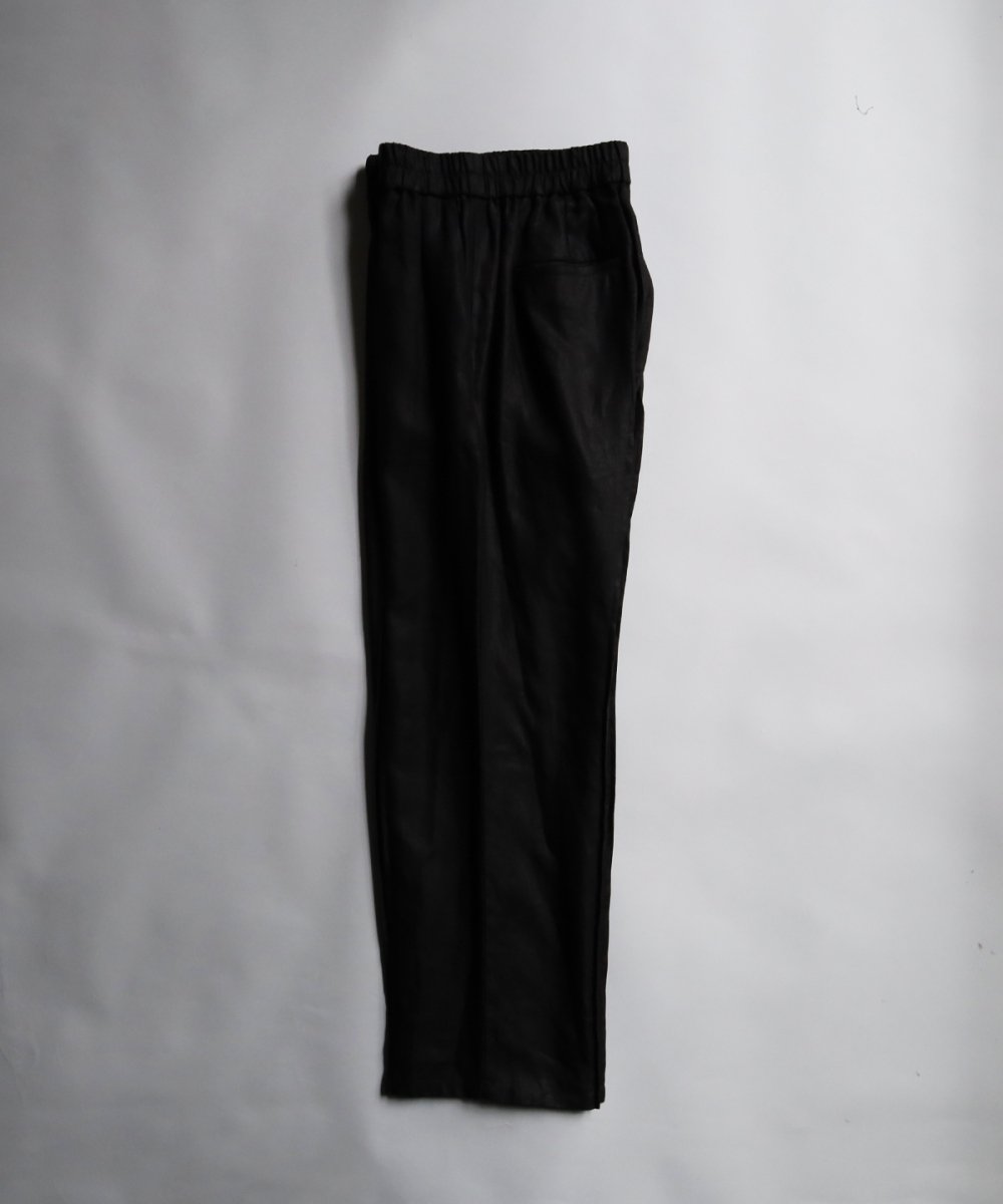 Linen Pin Tuck Easy Trousers - BLACK - semoh ONLINE STORE |  semoh(セモー)公式通販サイト