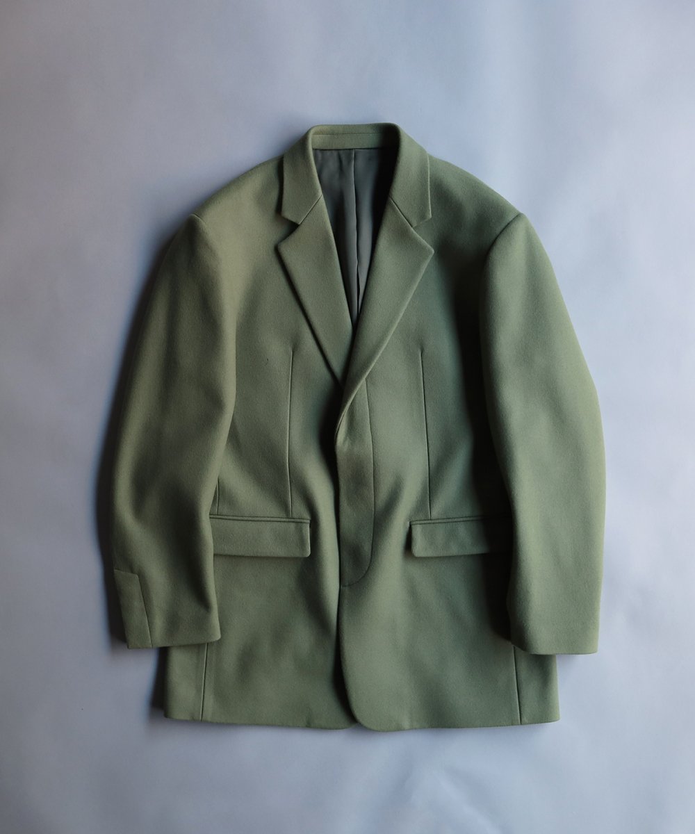 Melton Tailored Jacket - GREEN