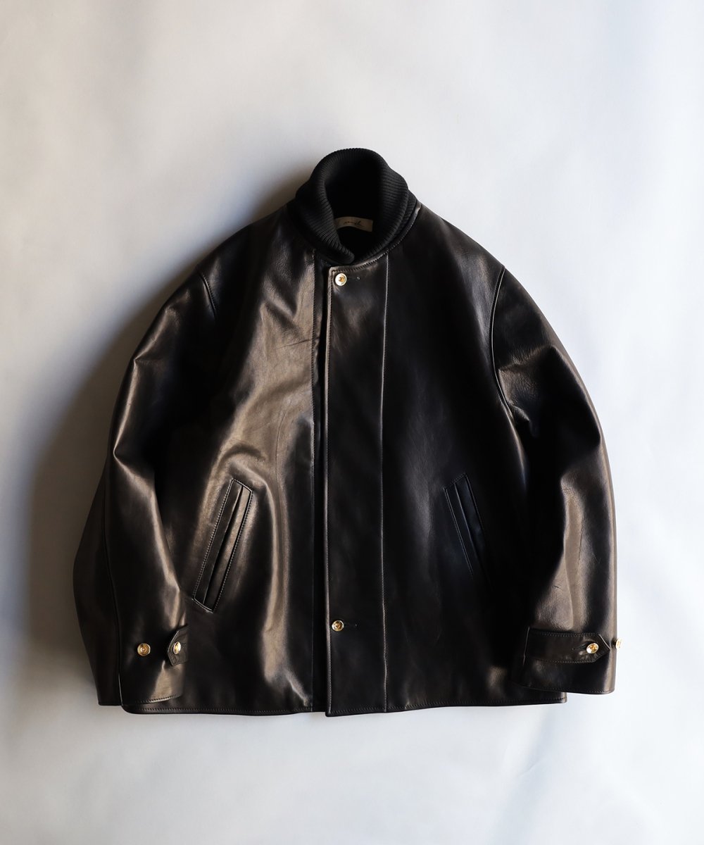 Horese Leather Pharaoh Jacket - BLACK