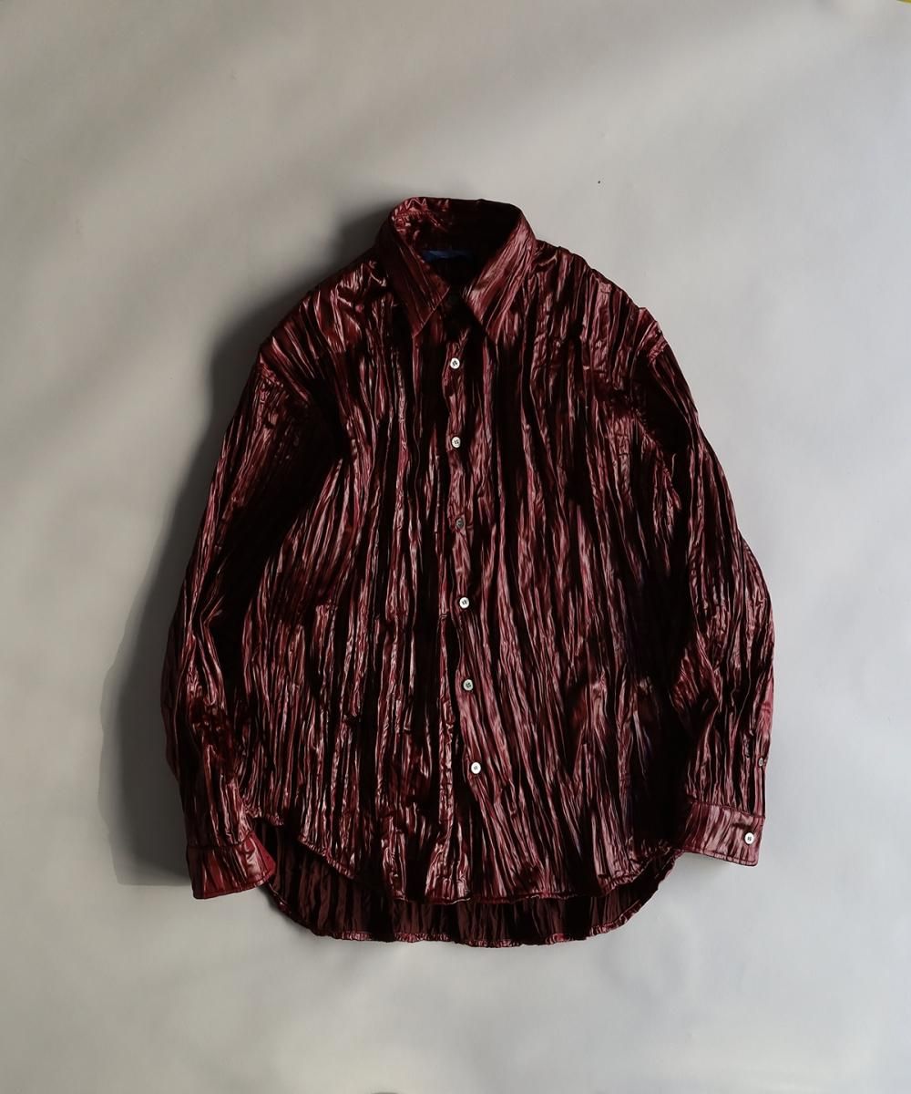semoh セモー Pleats Shirt Pleats Shirt - BUGUNDY - semoh ONLINE STORE | semoh(セモー