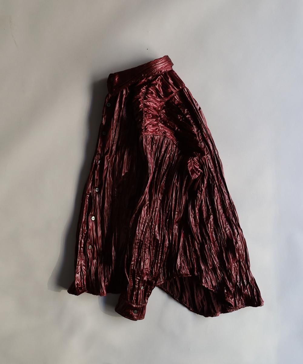 semoh セモー Pleats Shirt Pleats Shirt - BUGUNDY - semoh ONLINE STORE | semoh(セモー