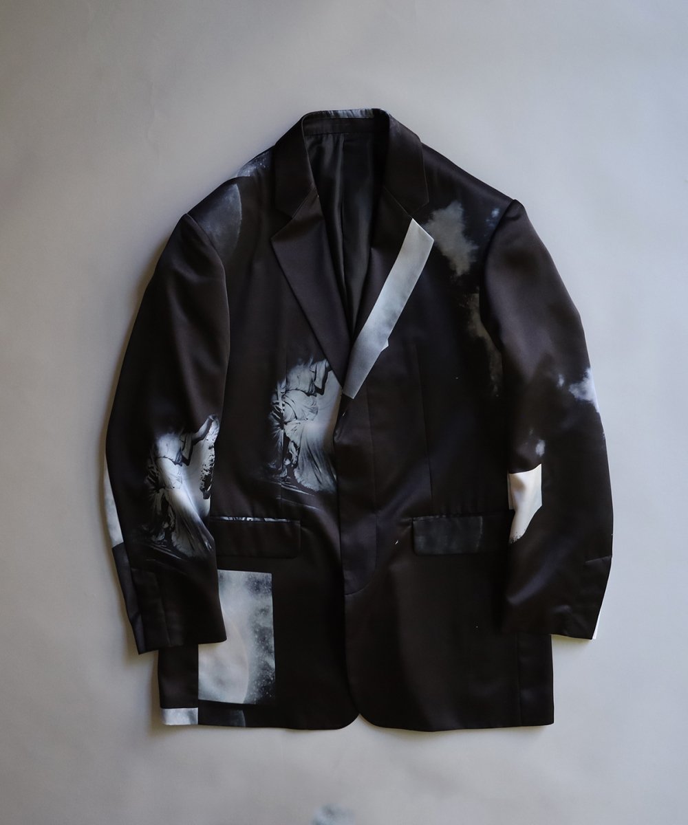'Vision I noisi V' Graphic Tailored Jacket / Maiko Haruki - BLACK