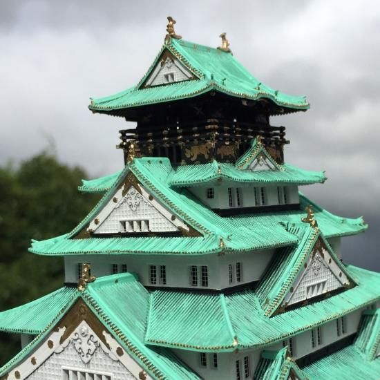 大阪城 （冬） 城郭コレクション 054完成品□大阪城 (昭和復興大阪城) 城コレ ケース付き サイズ