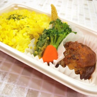 JAL国際線機内特別食アレルギーミール「トマトソースハンバーグのお弁当」【クール便（冷凍）】　日本航空と辻安全食品は食品ロス削減に貢献します。