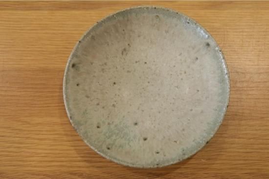 美品】清岡幸道 青灰リム鉢