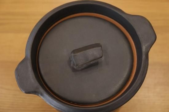 馬場勝文 ご飯炊き鍋(3合・黒色） （作家土鍋 （内 田 可 織
