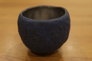 若狹祐介　藍彩　抹茶碗　(木箱付き）