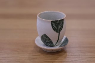 大谷桃子　バナナの葉　茶杯セット