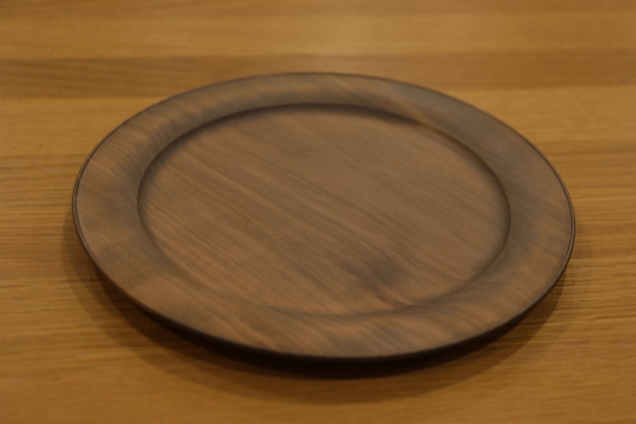 作家 松本克也 木の皿昨年購入 - 食器