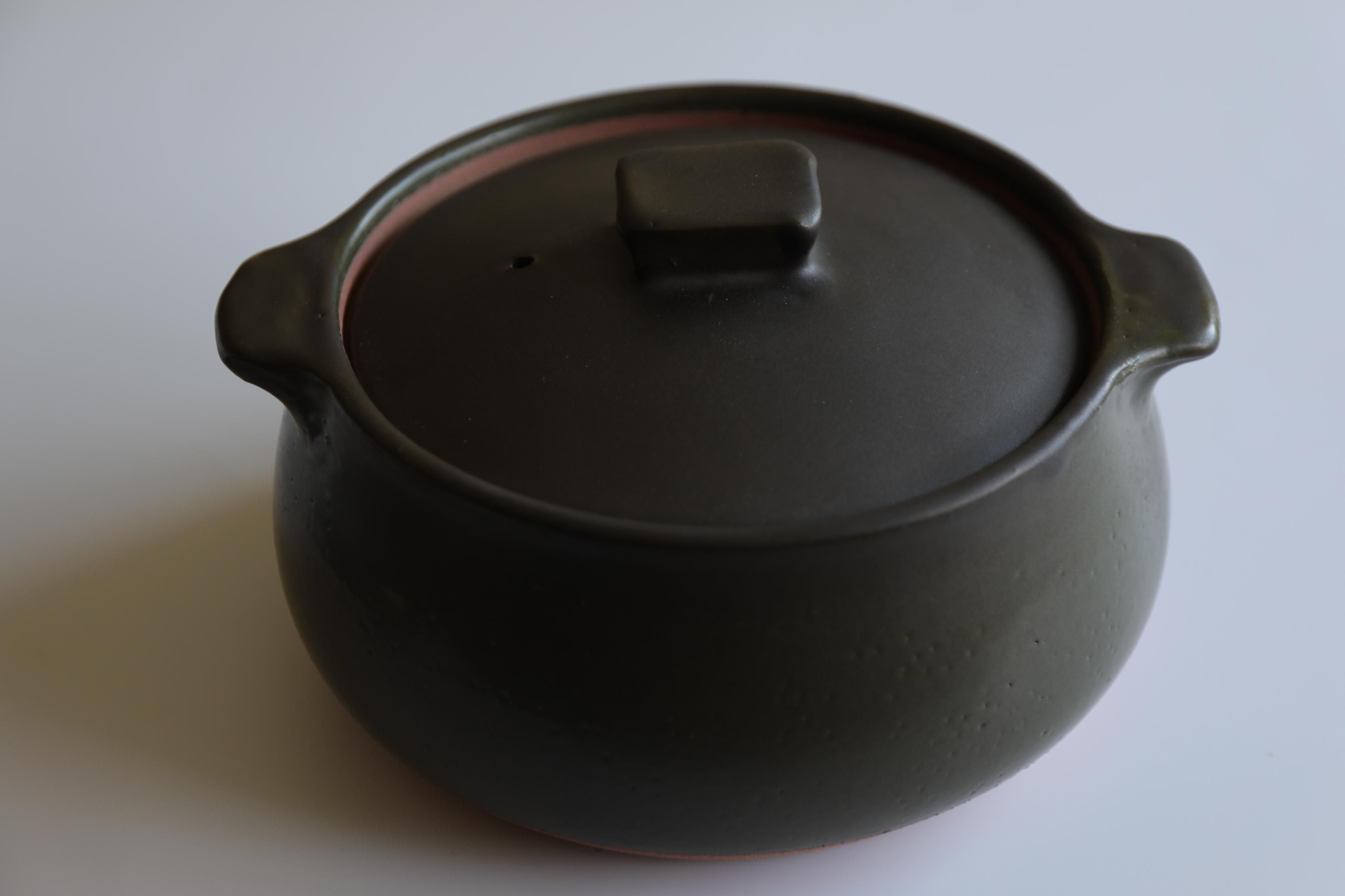 馬場 勝文 黒 土鍋（小）【調味料やノンアルコールと一緒にご購入頂く