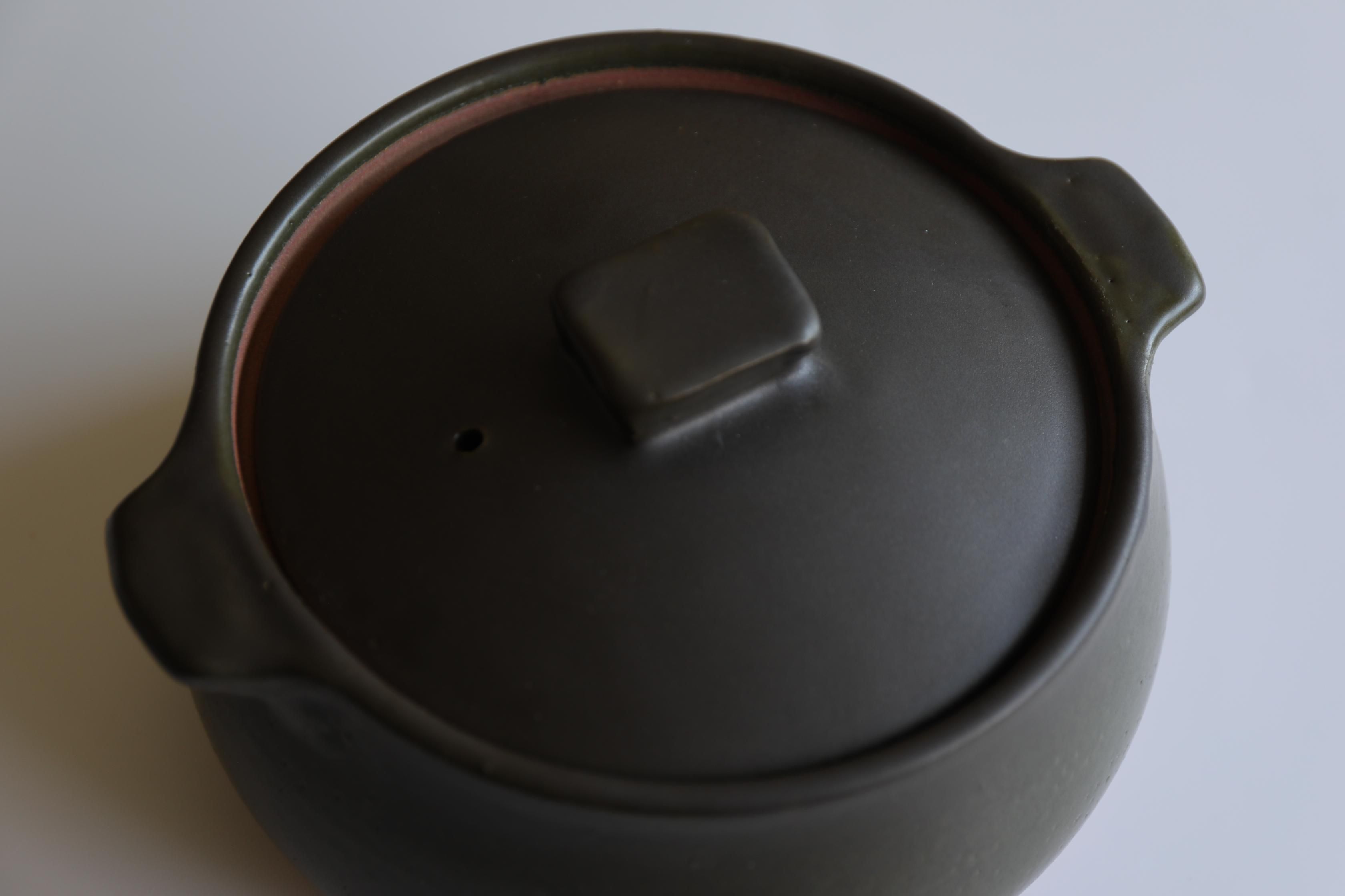 馬場 勝文 黒 土鍋（小）【調味料やノンアルコールと一緒にご購入頂く