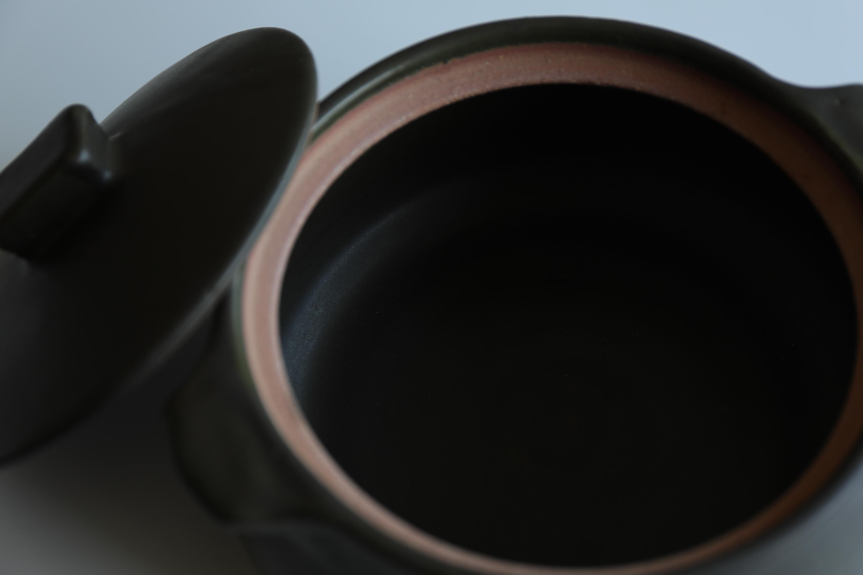 馬場 勝文 黒 土鍋（小）【調味料やノンアルコールと一緒にご購入頂く