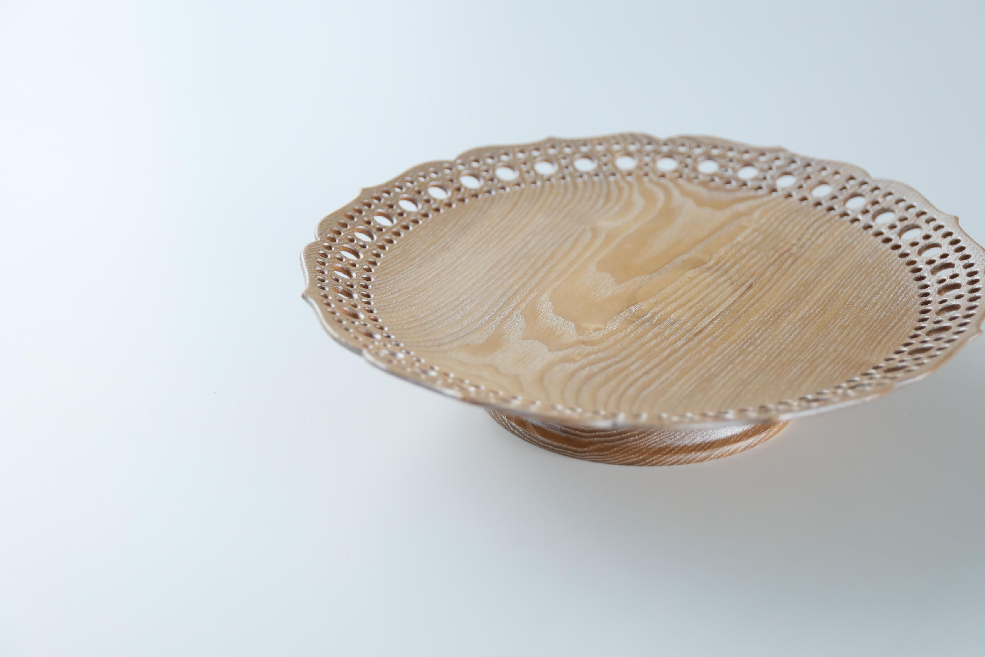 森 俊宏 銀杢の高台付き大皿 - queen and the chair