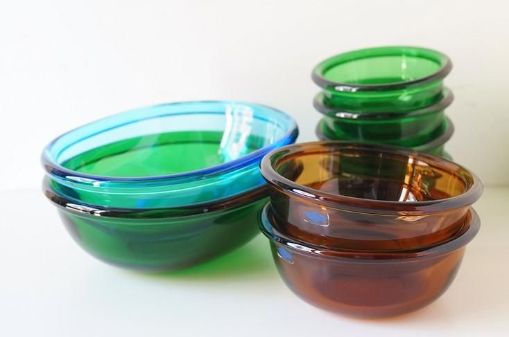 カイフランク Luna ガラスプレート 4枚セット 北欧 ヴィンテージ Kaj Franck（カイ・フランク）