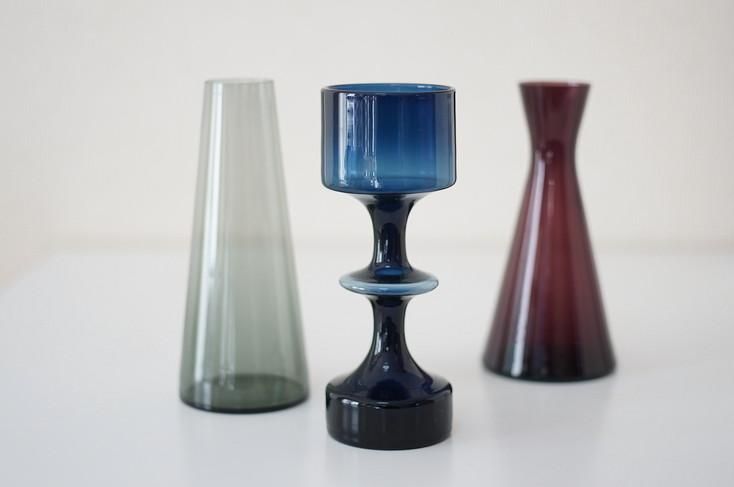 Nuutajarvi [KF245] Kaj Franck Vase (Navy)/ ヌータヤルヴィ