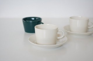 Arabia [Old Teema] Cup&Saucer (White) / ӥ [ɥƥ]  ե åס (ۥ磻)