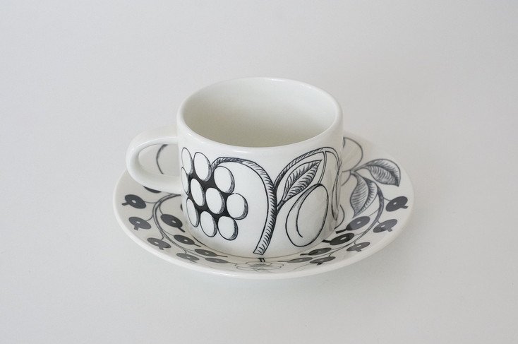 Arabia [Paratiisi] Cup&Saucer (Black) / アラビア [パラティッシ