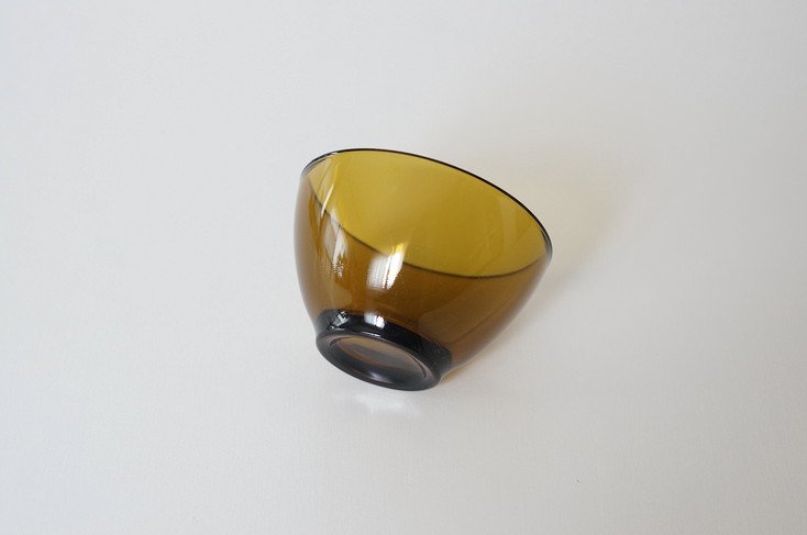 Nuutajarvi [Kaj Franck] Glass Bowl (Yellow)/ヌータヤルヴィ [カイフランク] 5367 ガラスボウル ( イエロー) A - istut 甘すぎないクールなセレクトのフィンランドヴィンテージショップ