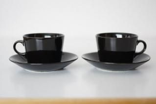 Arabia [Kilta] Cup&Saucer (Black) / ӥ [ 륿 ] åס (֥å) 
