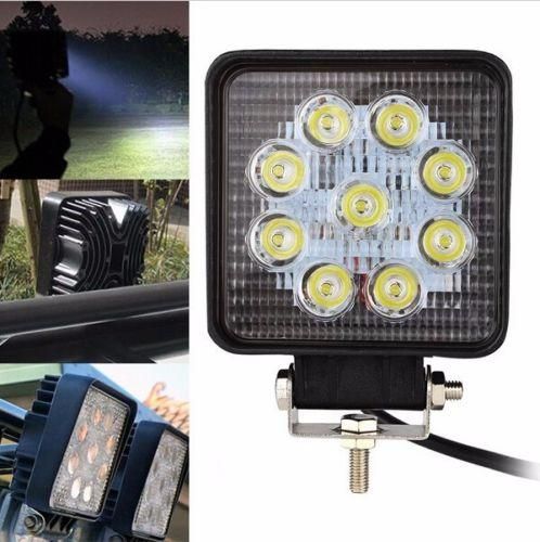 LEDワークライト 作業灯 27W 9LED 9連 12V-24V対応 角型 広角 LEDワークライト 作業灯 27W 9LED 9連 12V-24V対応 角型 広角
