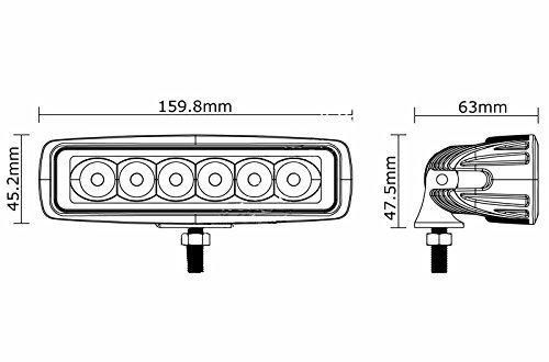 LEDワークライト 18W 6LED 作業灯 LEDライトバー 広角/狭角選択 LEDワークライト 18W 6LED 作業灯 LEDライトバー 広角/狭角選択