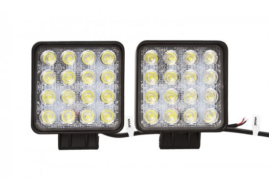 LEDワークライトCREE製 48W LED作業灯 広角タイプ 角型 16連 10
