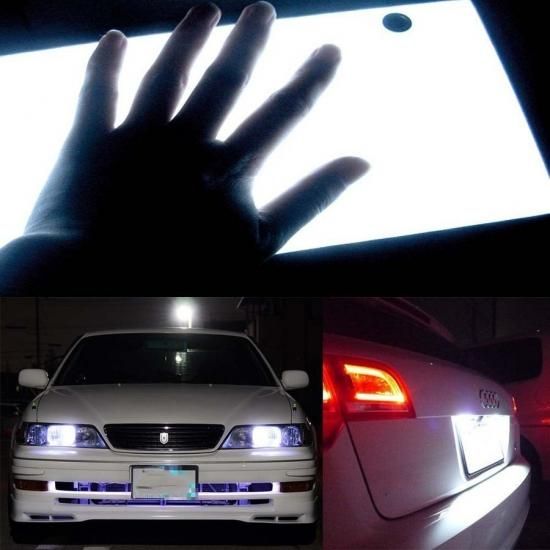 LEDナンバープレート 字光式 装飾フレーム 電光式 全面発光 12V