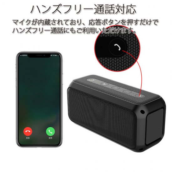 ワイヤレススピーカー Bluetooth5.0対応 充電式バッテリー内蔵 最大出力20W 重低音 TWS対応 軽量 ポータブル マイク内蔵 -  自動車部品｜バイク部品｜格安激安でLED/HIDヘッドライト等を販売