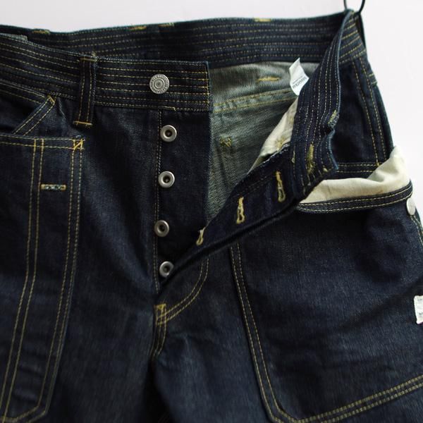 SASSAFRAS ササフラス フォールリーフパンツ ジーンズ デニムパンツ S ササフラス フォール リーフ スプレーヤー パンツ 13.5oz デニム