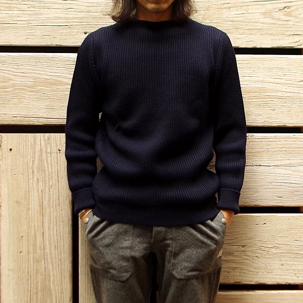 WILLIAM LOCKIE(ウィリアム・ロッキー)/MERINO WOOL RIB CREW SWEATER メリノウールリブニットセーター