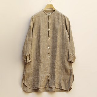 BRENA(ブレナ)/TRAVAIL ONEPIECE:French 70's Deadstock Antique Linen シャツワンピース