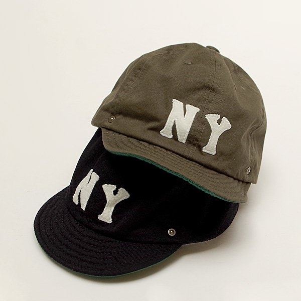 ebbets field flannels キャップ　NY 黒　7 1/2