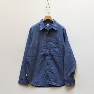 CORONA(コロナ)/NAVY 1 POCKET SHIRT : 5.5oz Blue Chambray w/Charcoal Stitch ネイビー1ポケットシャツ
