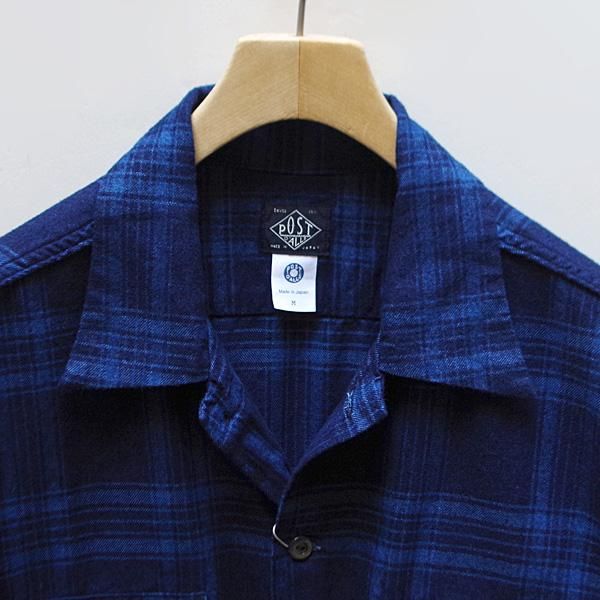 Post O'Alls(ポストオーバーオールズ) / New Shirt : Indigo Check 2