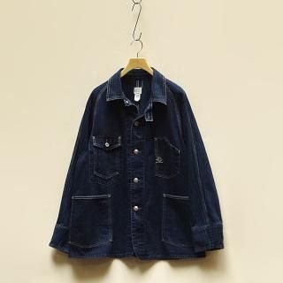 Post O'Alls(ݥȥС륺)/Engineer's Jacket : Herringbone Denim Double Indigo