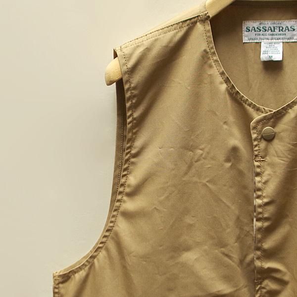 未使用 SASSAFRAS Cultivator Vest MサイズBeige SASSAFRAS『CULTIVATOR VEST(WEATHER)』(BEIGE) – Reggieshop