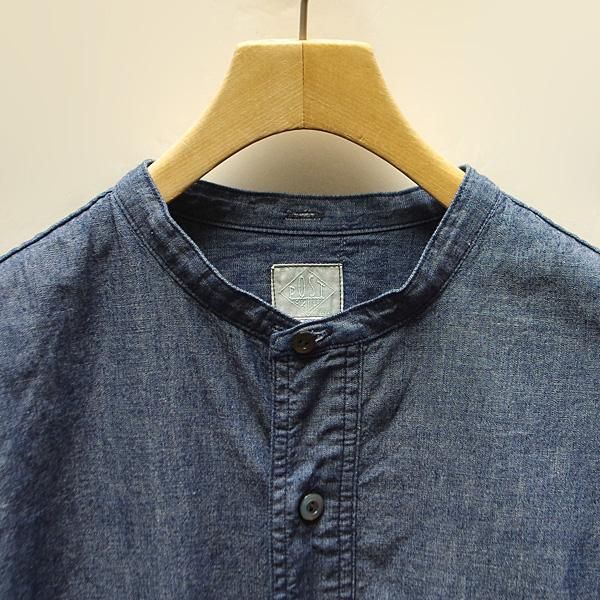 POST O’ALLS【ポストオーバーオールズ】プルオーバー半袖シャツ Post O'Alls(ポストオーバーオールズ)/Band Collar Shirt