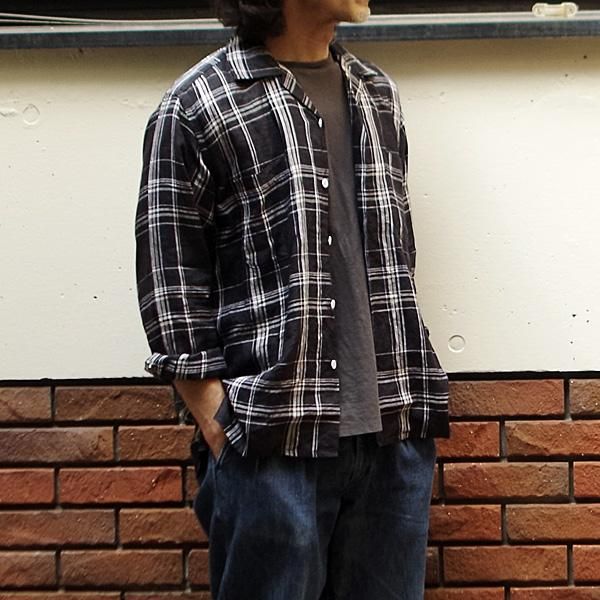 MOJITO モヒート　／Abshinth Shirt ／アブサンシャツ　リネン MOJITO(モヒート)/ABSHINTH SHIRT Bar.2.0 : Linen Check