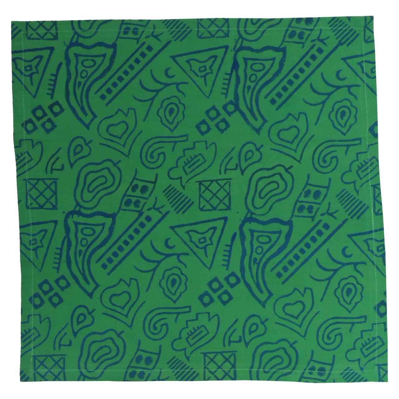 ブロックプリント ハンカチ インドのスゴロクゲーム｜ NIMAI NITAI