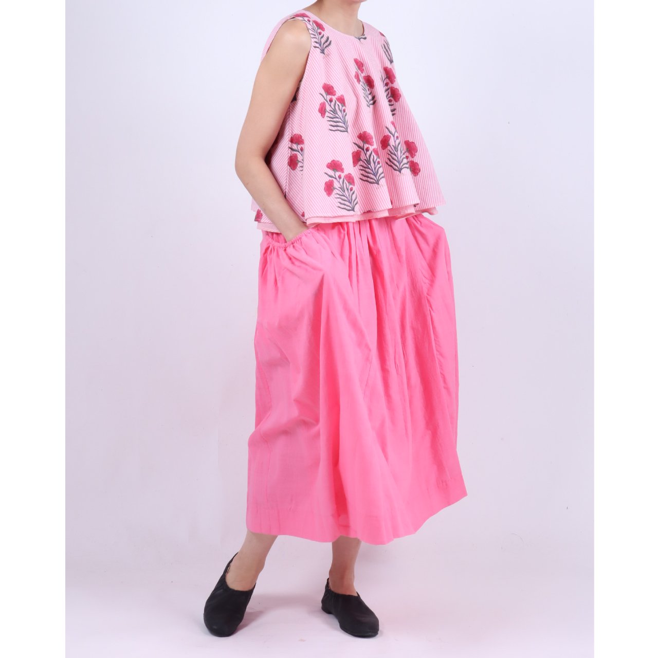 カディコットン サイドポケットスカート LPK ｜ NIMAI NITAI online shop
