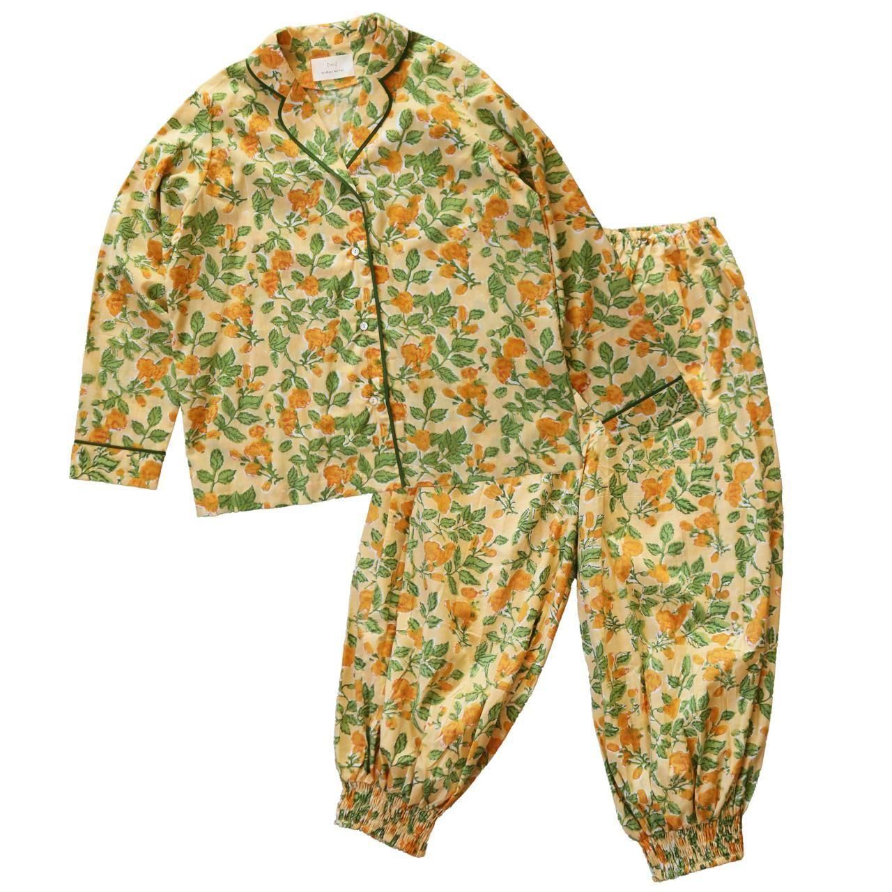 NIMAI NITAI ブロックプリントパジャマ ブロックプリントパジャマ YEFL｜ NIMAI NITAI online shop