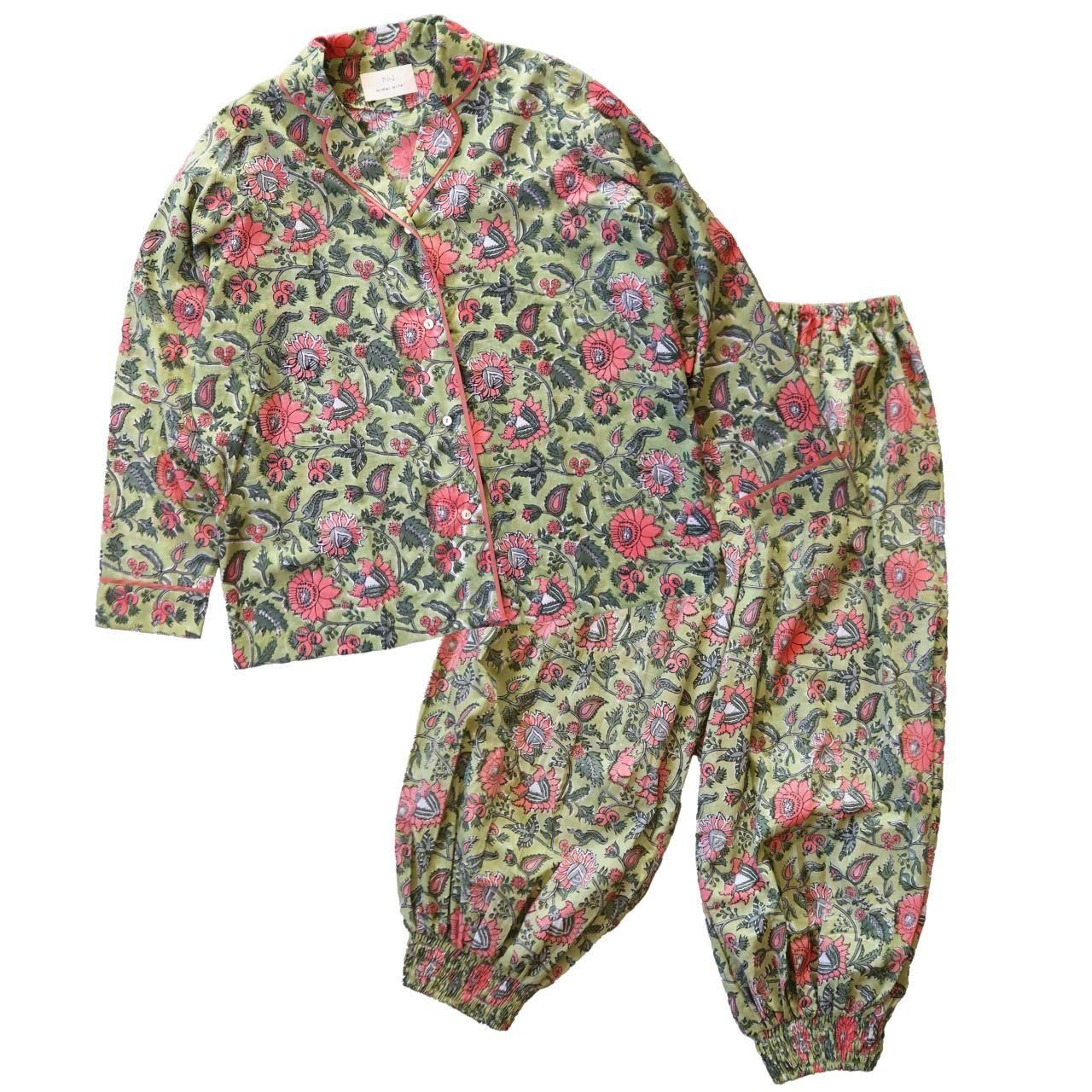 NIMAI NITAI ブロックプリントパジャマ ブロックプリントパジャマ YEFL｜ NIMAI NITAI online shop
