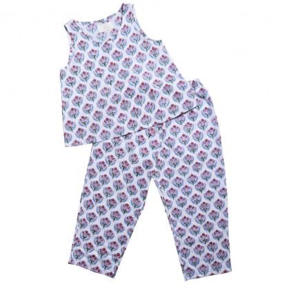 NIMAI NITAI ブロックプリントパジャマ ブロックプリントパジャマ YEFL｜ NIMAI NITAI online shop